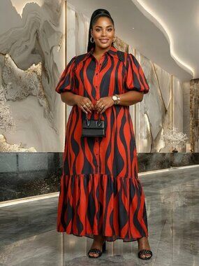 Plus Size Marina Shift Maxi Dress